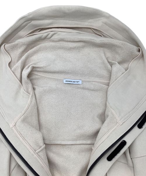 MONOEARTH（モノアース）MONOEARTH (モノアース) 消臭裏毛フード付ロングガウン ベージュ サイズ:Lの古着・服飾アイテム