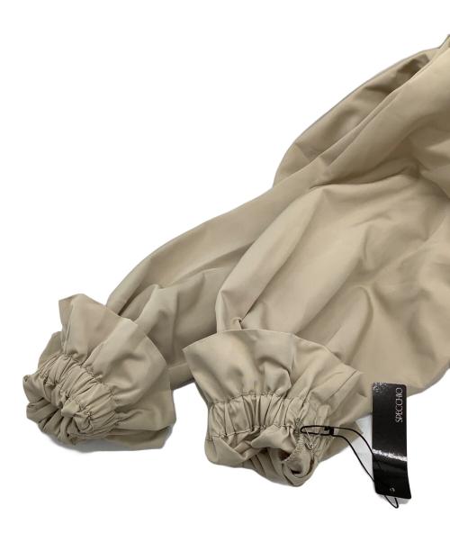 SPECCHIO（スペッチオ）SPECCHIO (スペッチオ) ボンディング フード付き ロングコート ベージュ サイズ:40の古着・服飾アイテム