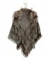 GUCCI（グッチ）の古着「FOXファー付ウールシルクストール」｜グレー×ブラウン