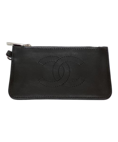 CHANEL（シャネル）CHANEL (シャネル) レザーポーチ ブラックの古着・服飾アイテム
