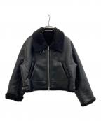 UNITED ARROWSユナイテッドアローズ）の古着「フェイクムートン ボマージャケット」｜ブラック