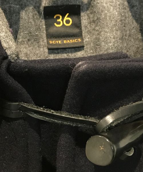 SCYEBASICS（サイベーシックス）SCYEBASICS (サイベーシックス) メルトンダッフルコート　5215-73500.3 ネイビー サイズ:36の古着・服飾アイテム