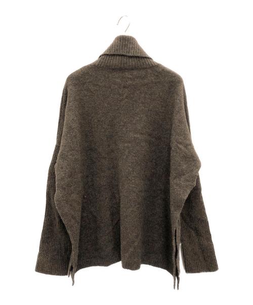 Plage（プラージュ）Plage (プラージュ) イタリアヤーン サイドスリットハイネックプルオーバー ブラウン サイズ:ＳＩＺＥ　ＦＲＥＥの古着・服飾アイテム