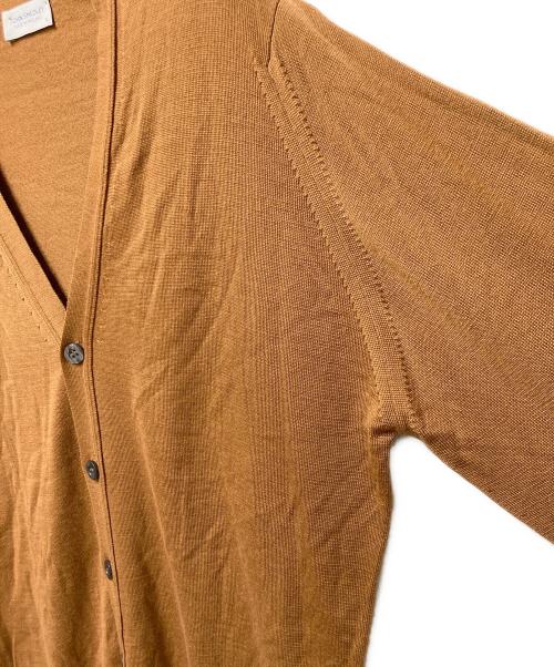 JOHN SMEDLEY（ジョンスメドレー）JOHN SMEDLEY (ジョンスメドレー) メリノウールニットカーディガン ブラウン サイズ:XLの古着・服飾アイテム
