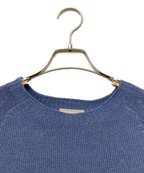 MARGARET HOWELL（マーガレットハウエル）MARGARET HOWELL (マーガレットハウエル) S/S リネンブレンドミドルゲージニット ブルー サイズ:2の古着・服飾アイテム