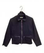 MATSUFUJIマツフジ）の古着「Melange Rib Zip Up Jacket」｜ネイビー