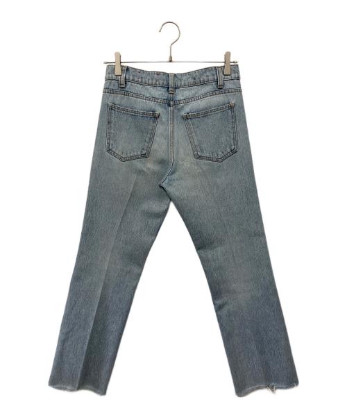 MEYAME（メヤメ）MEYAME (メヤメ) ENTER PRESS FLARE JEANS インディゴの古着・服飾アイテム