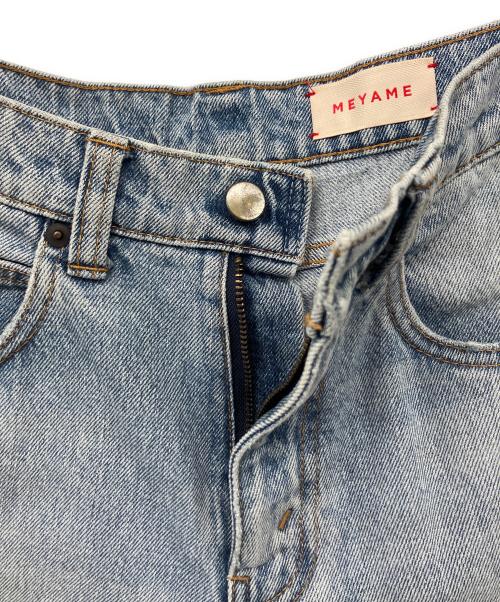 MEYAME（メヤメ）MEYAME (メヤメ) ENTER PRESS FLARE JEANS インディゴの古着・服飾アイテム