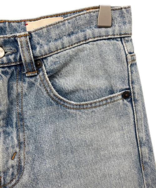 MEYAME（メヤメ）MEYAME (メヤメ) ENTER PRESS FLARE JEANS インディゴの古着・服飾アイテム
