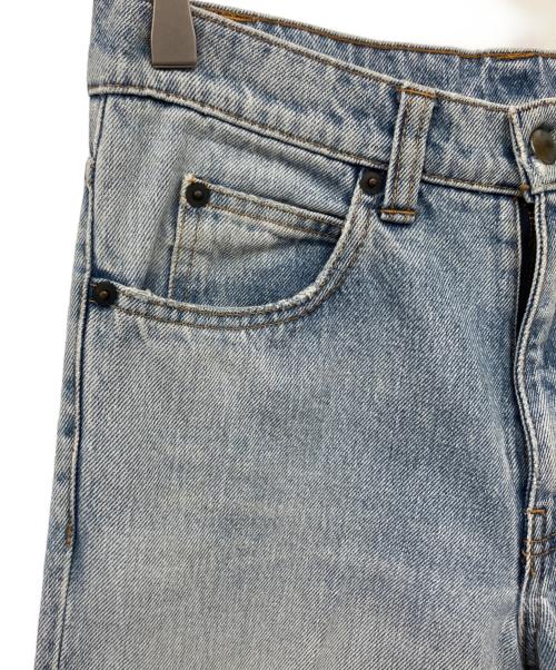 MEYAME（メヤメ）MEYAME (メヤメ) ENTER PRESS FLARE JEANS インディゴの古着・服飾アイテム