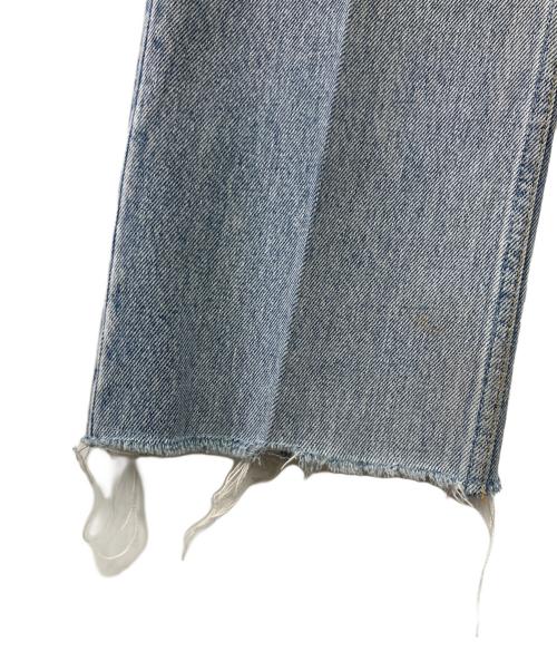 MEYAME（メヤメ）MEYAME (メヤメ) ENTER PRESS FLARE JEANS インディゴの古着・服飾アイテム
