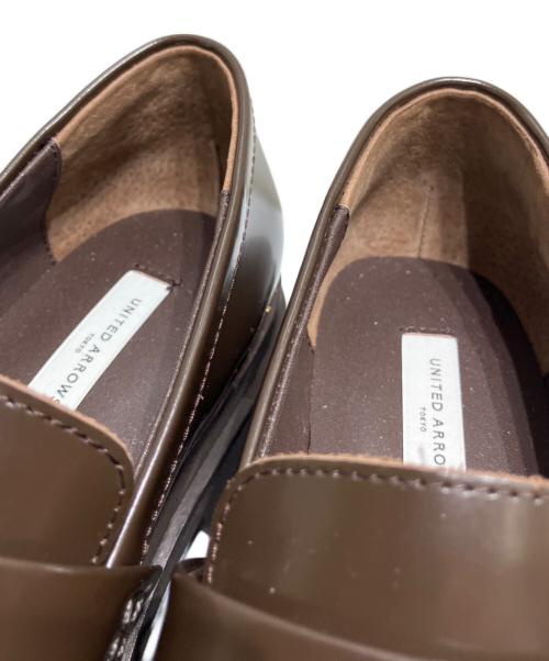 UNITED ARROWS（ユナイテッドアローズ）UNITED ARROWS (ユナイテッドアローズ) キルトタッセル ローファー ブラウン サイズ:22.5の古着・服飾アイテム