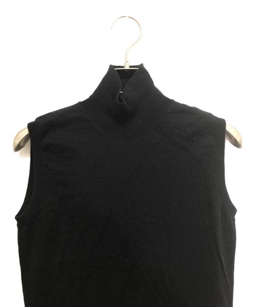 MIU MIU（ミュウミュウ）MIU MIU (ミュウミュウ) カシミヤシルクノースリーブニット ブラック サイズ:40の古着・服飾アイテム