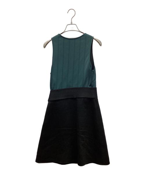 3.1 phillip lim（スリーワンフィリップリム）3.1 phillip lim (スリーワンフィリップリム) シルク切替ノースリブワンピース ブラックの古着・服飾アイテム