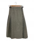 O'NEIL OF DUBLINオニールオブダブリン）の古着「LOW WAIST PLEATS WRAP SKIRT」｜グレー