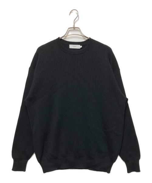 Graphpaper（グラフペーパー）Graphpaper (グラフペーパー) High Density Crew Neck Knit ブラック サイズ:1の古着・服飾アイテム