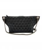 J&M DAVIDSONジェイ＆エム デヴィッドソン）の古着「BATEAUキルティングチェーンショルダーバッグ」｜ブラック