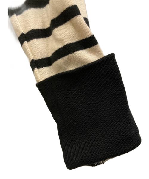 Traditional Weatherwear（トラディショナルウェザーウェア）Traditional Weatherwear (トラディショナルウェザーウェア) バックボタンクルーネックプルオーバー ホワイト×ブラック サイズ:Sの古着・服飾アイテム