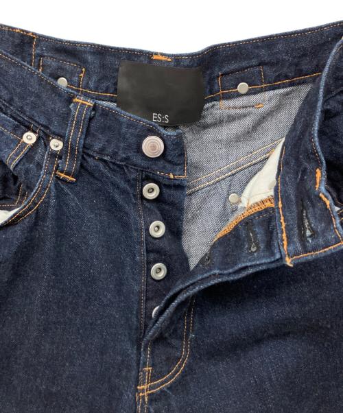 ES:S（エス）ES:S (エス) CINCH BACK BAGGY JEANS インディゴ サイズ:34の古着・服飾アイテム