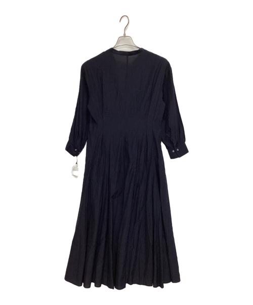 ROPE（ロペ）ROPE (ロペ) スキッパーシャツ風フレアーワンピース ネイビー サイズ:38 未使用品の古着・服飾アイテム