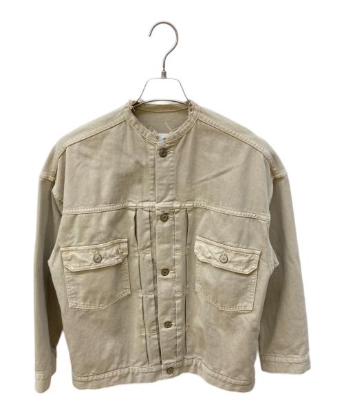 L'ATELIER DENIME D' IENA（イエナ）L'ATELIER DENIME D' IENA (イエナ) カラー チノリメイクルーズブルゾン ベージュ サイズ:36の古着・服飾アイテム