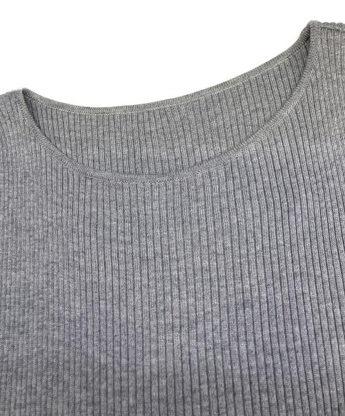 FOXEY（フォクシー）FOXEY (フォクシー) 半袖ニットワンピース グレー サイズ:40の古着・服飾アイテム