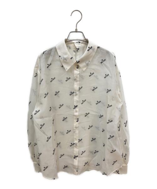 Lily Brown（リリーブラウン）Lily Brown (リリーブラウン) MARY QUANT (マリークヮント) シアーオーバーシャツ オフホワイト サイズ:FREEの古着・服飾アイテム