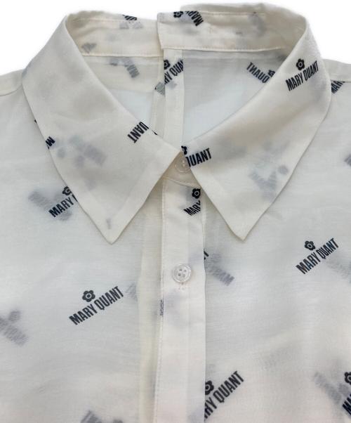 Lily Brown（リリーブラウン）Lily Brown (リリーブラウン) MARY QUANT (マリークヮント) シアーオーバーシャツ オフホワイト サイズ:FREEの古着・服飾アイテム