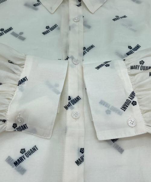 Lily Brown（リリーブラウン）Lily Brown (リリーブラウン) MARY QUANT (マリークヮント) シアーオーバーシャツ オフホワイト サイズ:FREEの古着・服飾アイテム