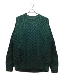 Pilgrim（ピルグリム）の古着「ケーブルニット」｜グリーン