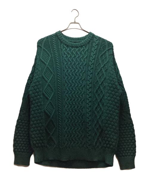 Pilgrim（ピルグリム）Pilgrim (ピルグリム) ケーブルニット グリーン サイズ:Lの古着・服飾アイテム