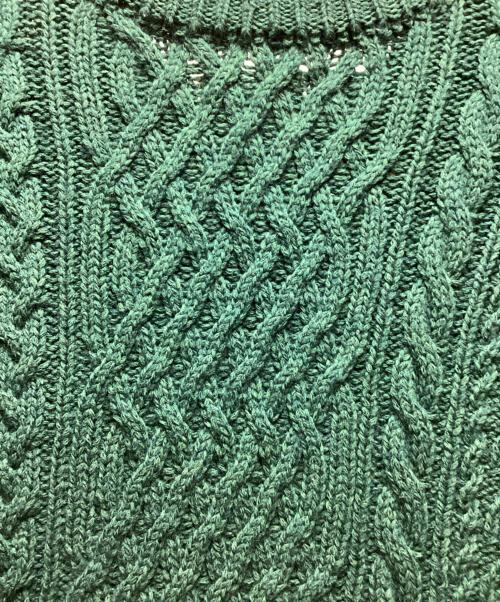 Pilgrim（ピルグリム）Pilgrim (ピルグリム) ケーブルニット グリーン サイズ:Lの古着・服飾アイテム