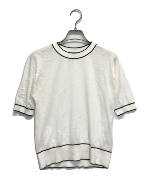 JOHN SMEDLEY（ジョンスメドレー）JOHN SMEDLEY (ジョンスメドレー) 半袖ニット ホワイト サイズ:Sの古着・服飾アイテム