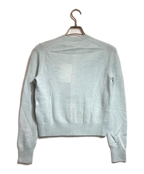 Acne studios（アクネ ストゥディオス）ACNE STUDIOS (アクネ ストゥディオス) フェイスパッチカーディガン ライトブルー サイズ:XSの古着・服飾アイテム