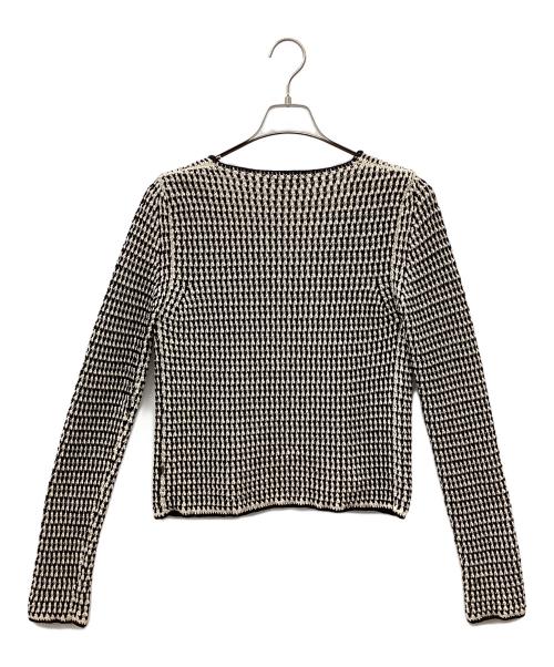 LOUIS VUITTON（ルイ ヴィトン）LOUIS VUITTON (ルイ ヴィトン) カーディガン ブラック×ホワイト サイズ:Sの古着・服飾アイテム