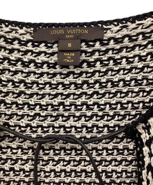 LOUIS VUITTON（ルイ ヴィトン）LOUIS VUITTON (ルイ ヴィトン) カーディガン ブラック×ホワイト サイズ:Sの古着・服飾アイテム