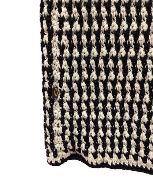 LOUIS VUITTON（ルイ ヴィトン）LOUIS VUITTON (ルイ ヴィトン) カーディガン ブラック×ホワイト サイズ:Sの古着・服飾アイテム