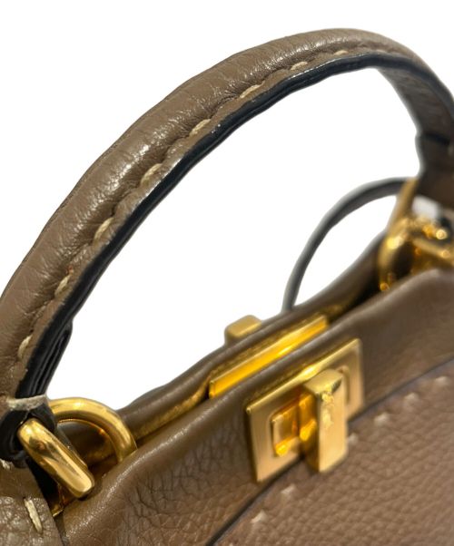 FENDI（フェンディ）FENDI (フェンディ) ピーカブー ミニ セレリア ブラウン サイズ:ミニの古着・服飾アイテム