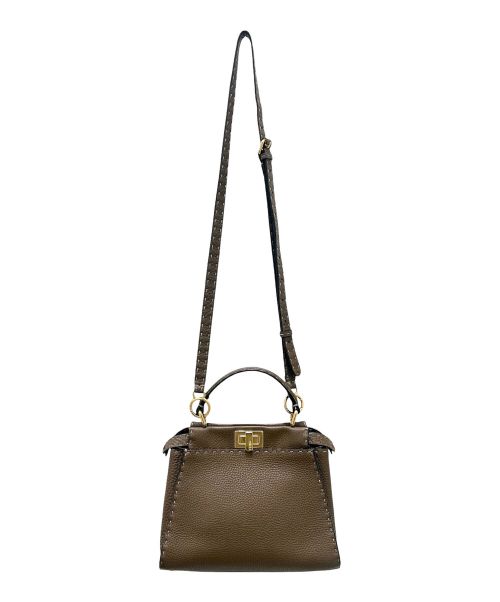 FENDI（フェンディ）FENDI (フェンディ) ピーカブー ミニ セレリア ブラウン サイズ:ミニの古着・服飾アイテム