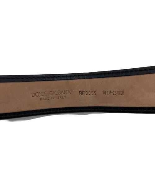 DOLCE & GABBANA（ドルチェ＆ガッバーナ）DOLCE & GABBANA (ドルチェ＆ガッバーナ) レオパードレザーベルト ブラックの古着・服飾アイテム