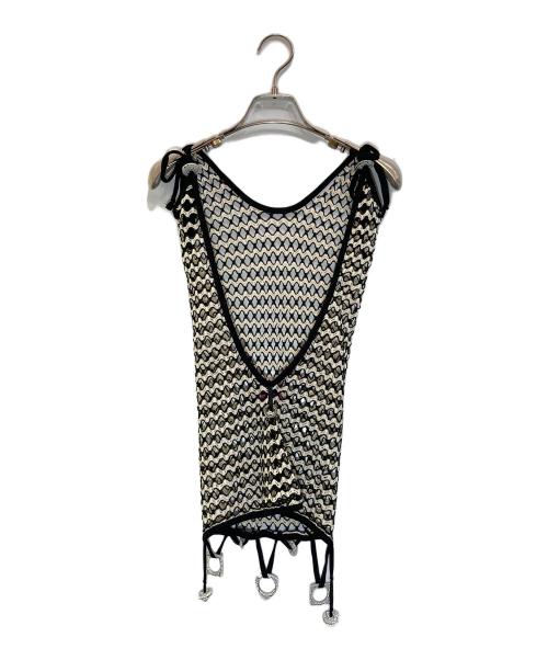 SAVE THE QUEEN（セイブザクイーン）Save the Queen (セイブザクイーン) ホルターネックレイヤードワンピース ブラック サイズ:Sの古着・服飾アイテム