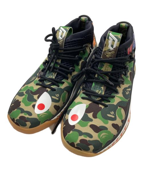 adidas（アディダス）adidas (アディダス) A BATHING APE (ア ベイシング エイプ) DAME 4 BAPE オリーブ サイズ:24.5cmの古着・服飾アイテム
