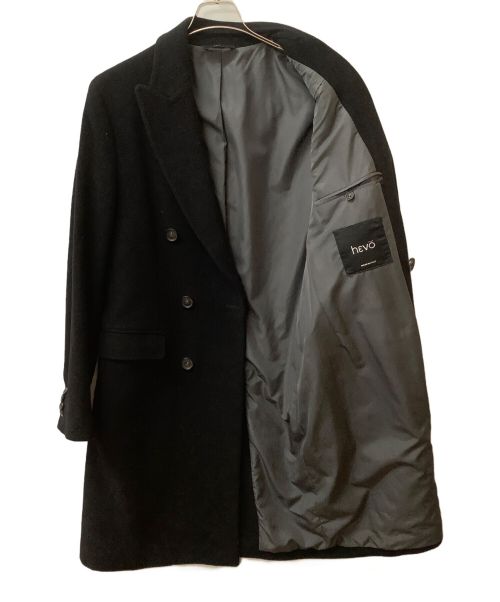 HEVO（イーヴォ）Hevo (イーヴォ) チェスターコート ブラック サイズ:48の古着・服飾アイテム