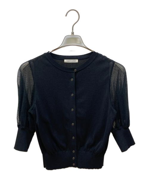 support surface（サポートサーフェス）support surface (サポートサーフェス) メッシュスリーブカーディガン ブラック サイズ:1の古着・服飾アイテム