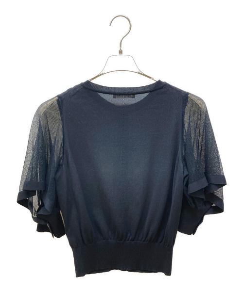 support surface（サポートサーフェス）support surface (サポートサーフェス) メッシュスリーブカーディガン ブラック サイズ:1の古着・服飾アイテム