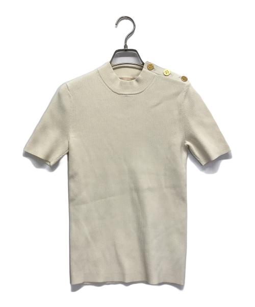 TORY BURCH（トリーバーチ）TORY BURCH (トリーバーチ) ショートスリーブニット アイボリー サイズ:1の古着・服飾アイテム