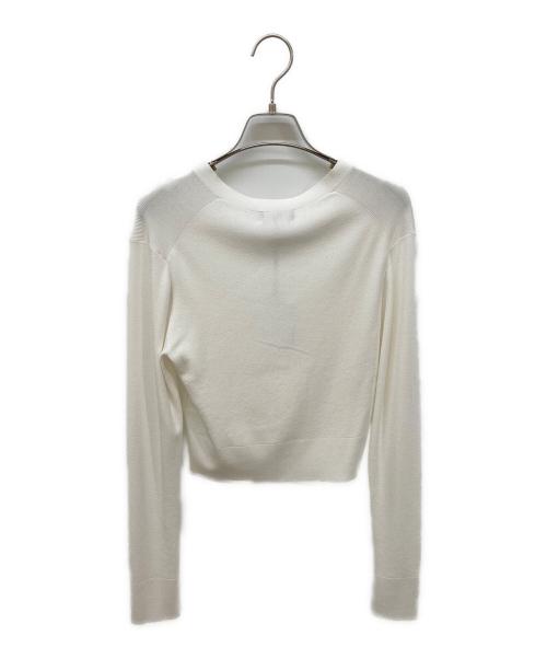 theory（セオリー）theory (セオリー) クロップドカーディガン ホワイト サイズ:Sの古着・服飾アイテム