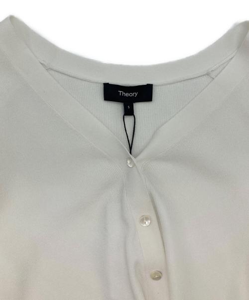 theory（セオリー）theory (セオリー) クロップドカーディガン ホワイト サイズ:Sの古着・服飾アイテム