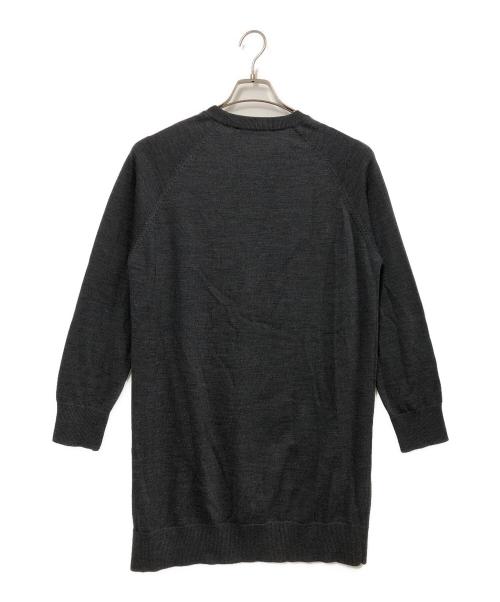 maison kitsune（メゾンキツネ）MAISON KITSUNE (メゾンキツネ) FOX HEAD パッチニットワンピース グレー サイズ:XSの古着・服飾アイテム