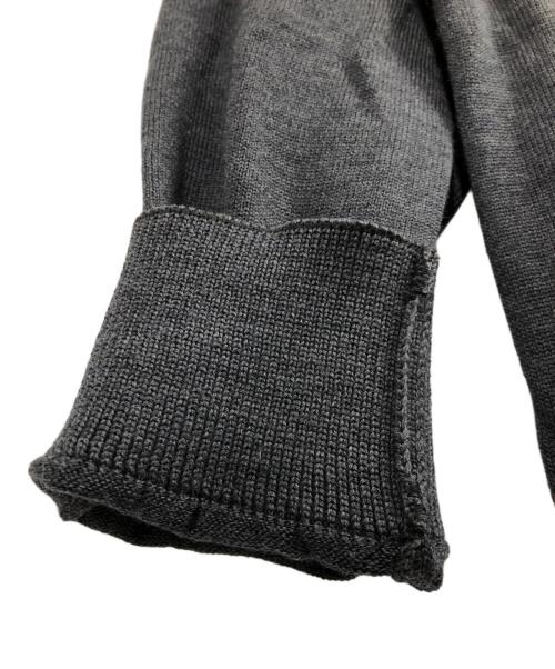 maison kitsune（メゾンキツネ）MAISON KITSUNE (メゾンキツネ) FOX HEAD パッチニットワンピース グレー サイズ:XSの古着・服飾アイテム